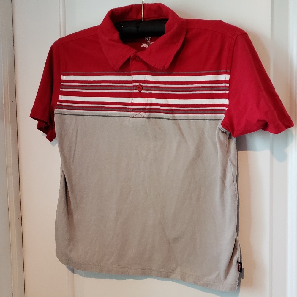 Dickies - Red and Gray Polo - Boys Medium/8